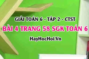 Giải bài 4 trang 58 Toán 6 Tập 2 SGK Chân trời sáng tạo